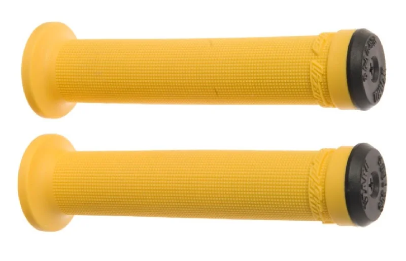 smooth reinforced bike grips-Lizard Skins Aaron Chase Pro Series Handlebar Grips Yellow 140mm