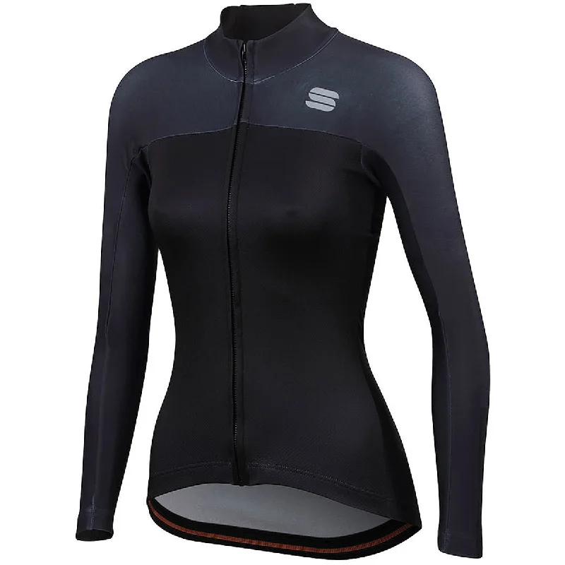 cycling clothing with chunky zips-Maglia maniche lunghe donna Sportful Bodyfit Pro - Nero