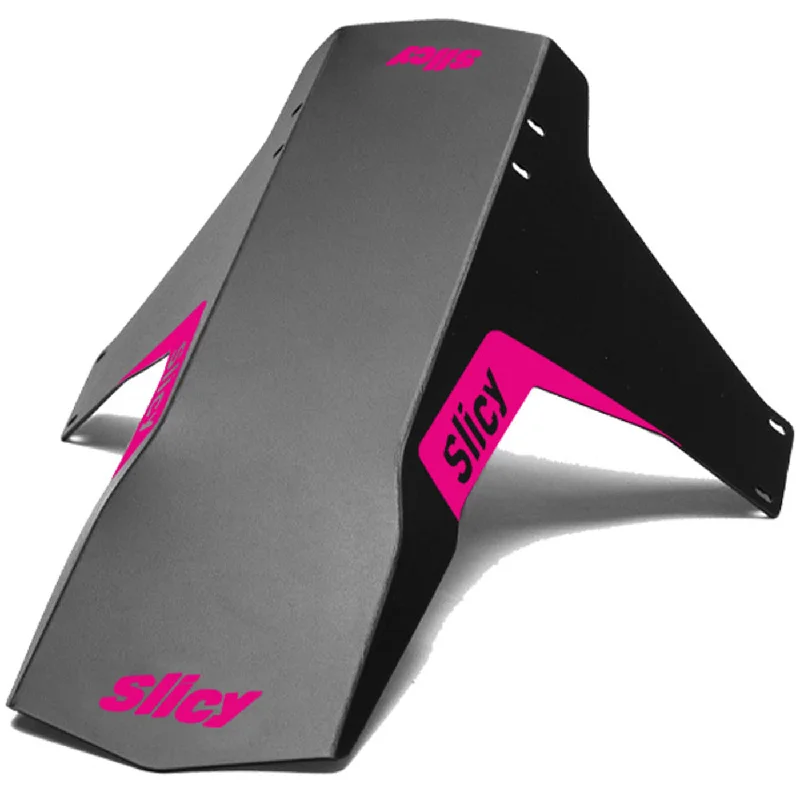 Compact elbow guards-Parafango Slicy DH Logo - Rosa