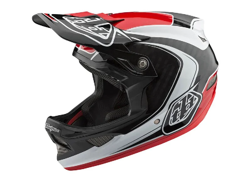 Bicycle helmet peace choice-Troy Lee Designs D3 Carbon MIPS Full Face Helmet - Mirage - Red - 2018