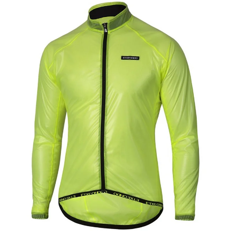 cycling clothing with lush warmth-Mantellina Etxeondo Busti 19 - Giallo