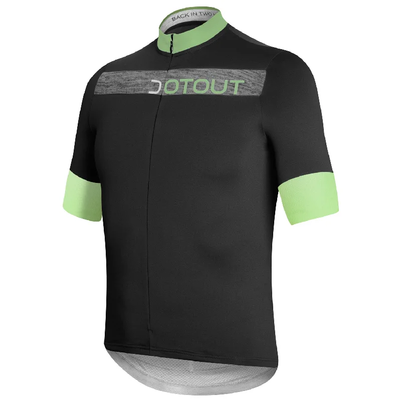 cycling clothing with cool prints-Maglia Dotout Horizon - Nero lime