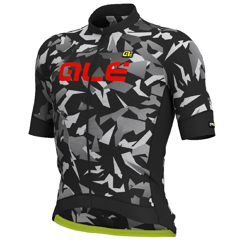 cycling clothing for hard paths-Maglia Ale Graphics PRR Glass - Nero grigio