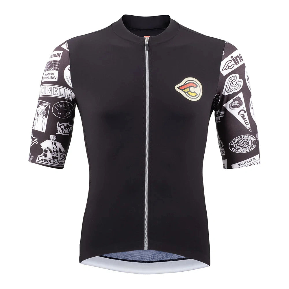 cycling clothing with peak vents-Maglia Cinelli Supercorsa - Nero