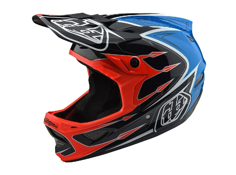 Bicycle helmet control aid-Troy Lee Designs D3 Composite Full Face Helmet - Corona Orange - 2018