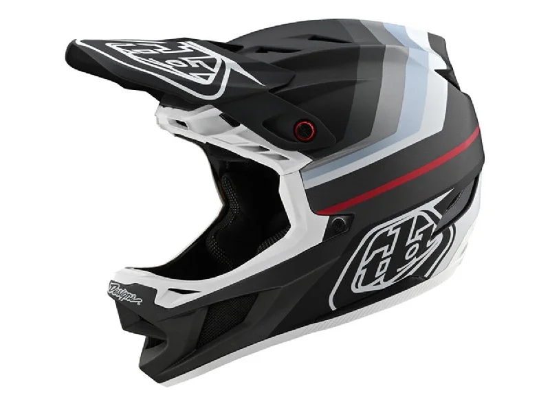 Bicycle helmet forest safe-Troy Lee Designs D4 Composite Full Face Helmet - Mirage - Black-Silver - 2020