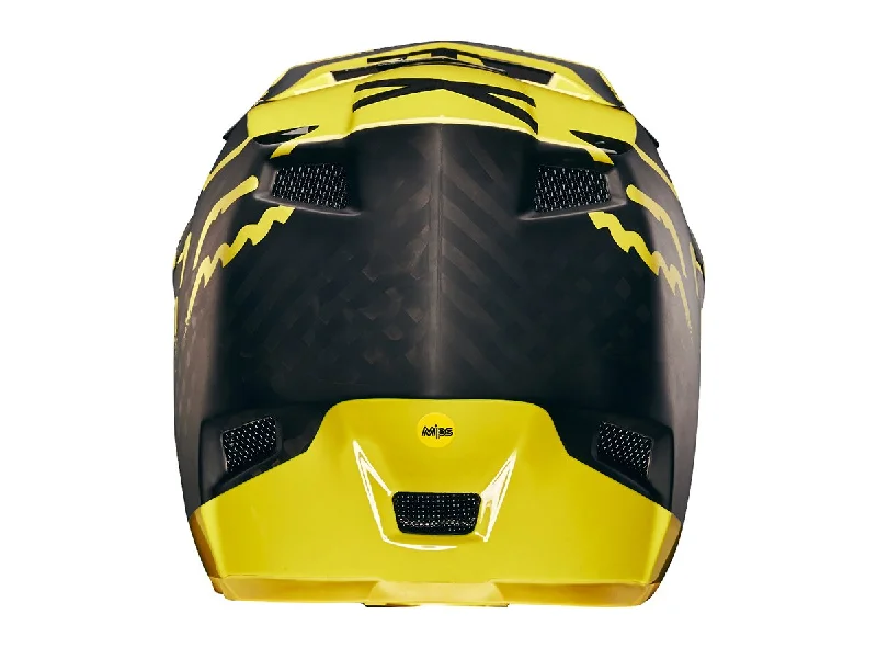 Bicycle helmet industry pick-Fox Racing Rampage Pro Carbon Moth Full Face Helmet - Black-Yellow