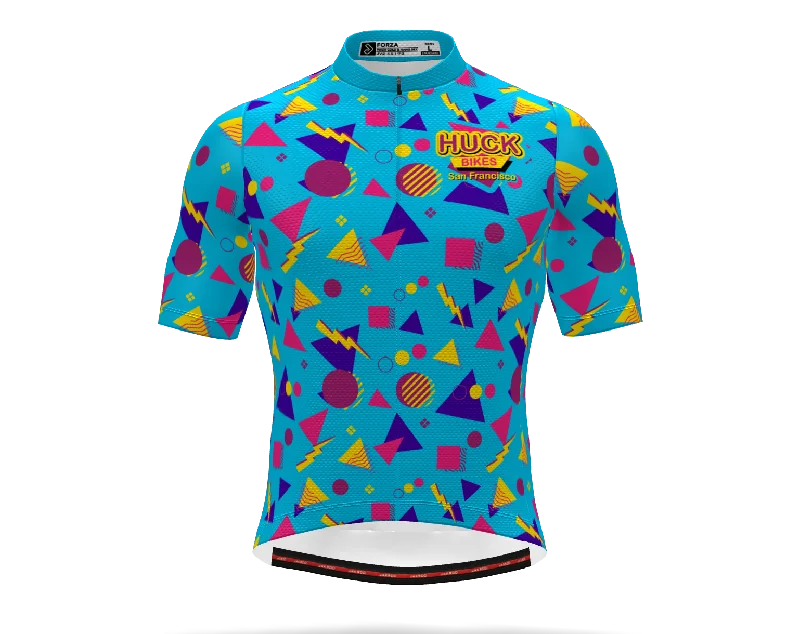 cycling clothing for tight packs-Huck Bikes 80's Pizazz Jersey