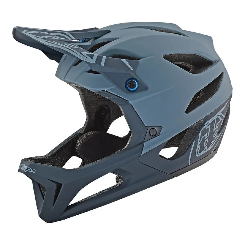 Bicycle helmet cross country-Troy Lee Designs Stage MIPS Enduro Full Face Helmet - Stealth - Gray