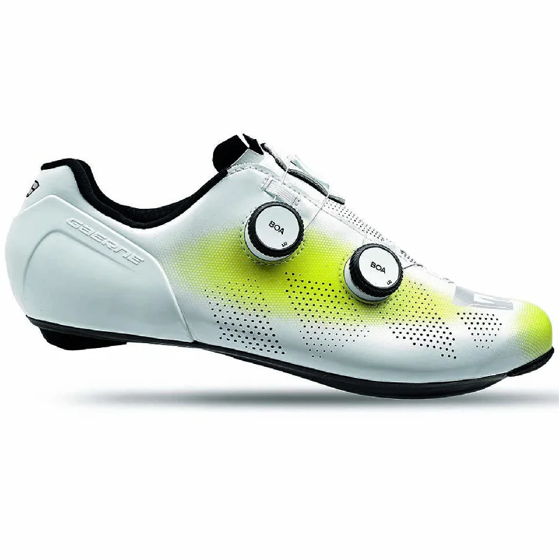 cycling clothing with rapid wicks-Scarpe Gaerne Carbon STL - Bianco giallo