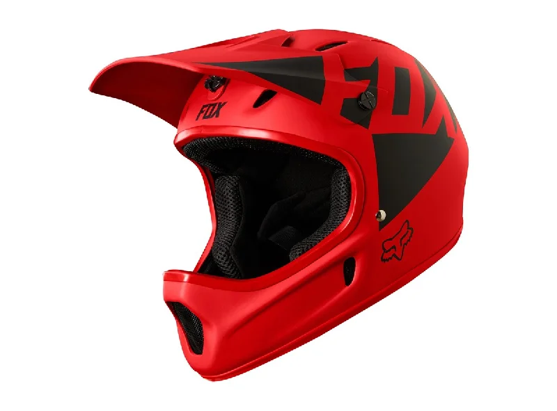 Bicycle helmet kid approved-Fox Racing Rampage Landi Full Face Helmet - Bright Red