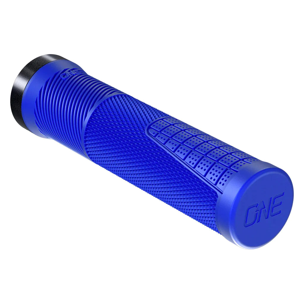 yellow multi-layer bike grips-OneUp Thin Lock-On MTB Grips - Blue