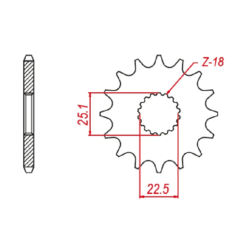 Pro-fit bib shorts-MTX 1185 Steel Front Sprocket #520 (17T) (10-1185-17)