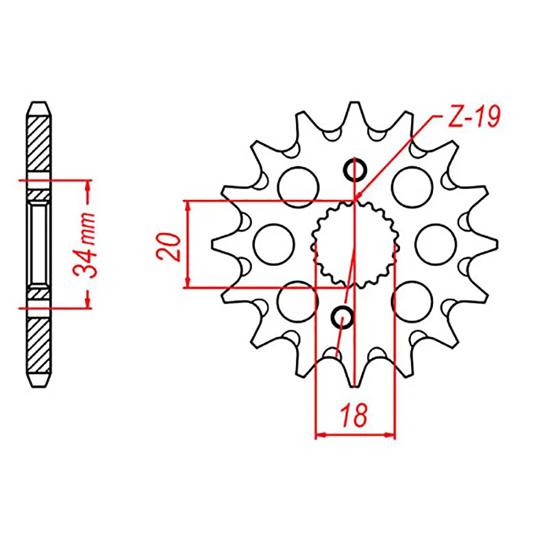 Elite bike jacket-MTX 1310 Steel Front Sprocket #428 (428 Conversion) (15T) (10-1310/428SC15)