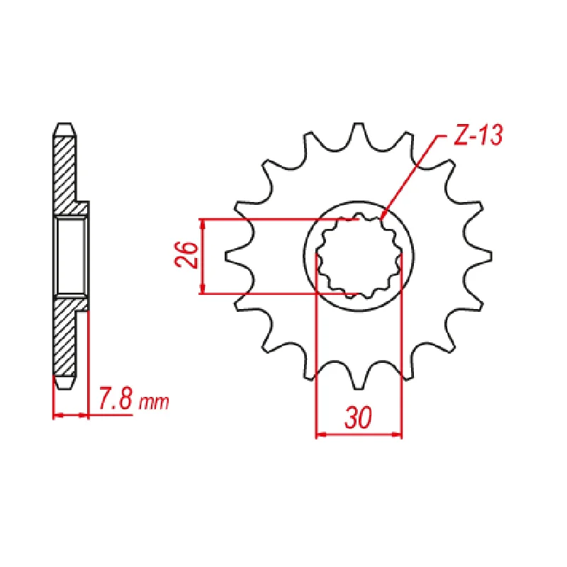 Minimalist MTB backpack-MTX 1184 Steel Front Sprocket #520 (18T) (10-1184-18)