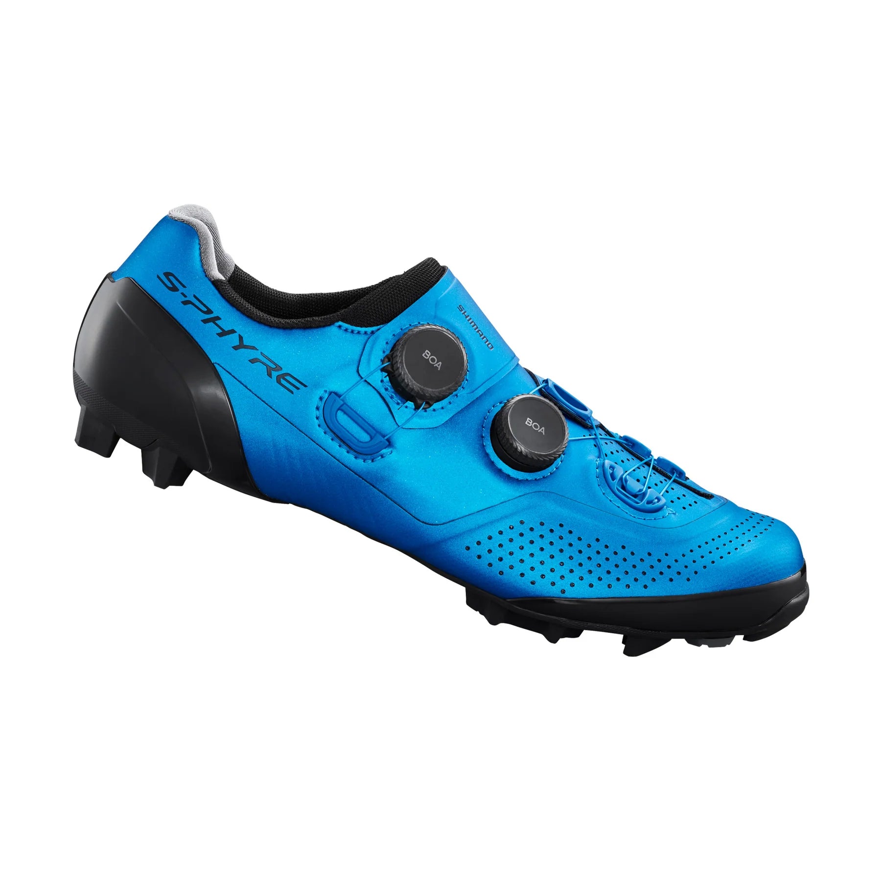 cycling clothing with vivid graphics-Shimano XC902 S-Phyre SPD XC MTB Shoe - Wide - Blue