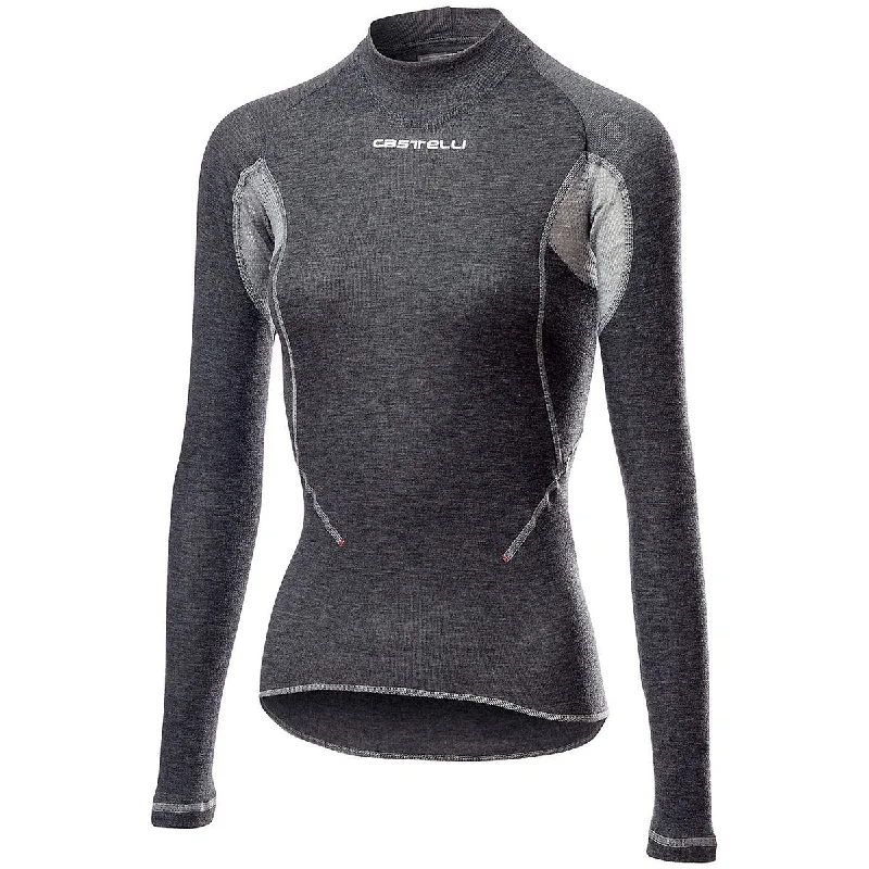 cycling clothing for tight packs-Maglia intima donna maniche lunghe Castelli Flanders Warm 2 - Grigio