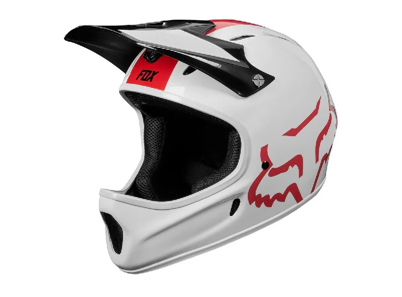 Bicycle helmet mix materials-Fox Racing Rampage Full Face Helmet - White - 2019