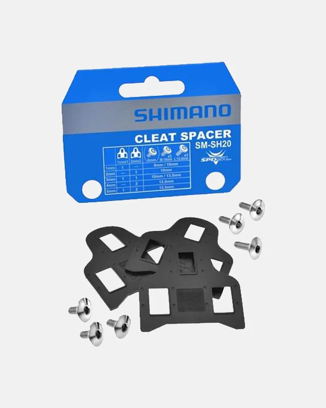 Bicycle chainstay tension spring-Shimano Cleat Spacer SM-SH20 set 1x1mm, 2x2mm