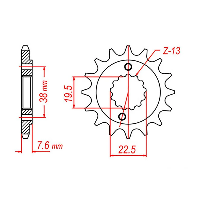 Comfort-padded bike shorts-MTX 1401 Steel Front Sprocket #520 (14T) (10-401-14)