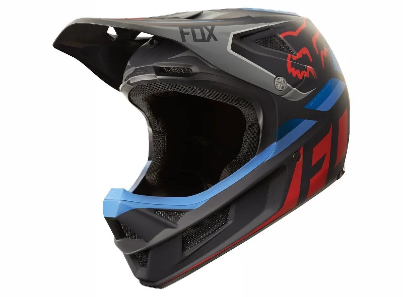 Bicycle helmet offer grab-Fox Racing Rampage Pro Carbon Full Face Helmet - Seca - Black-Gray-Red