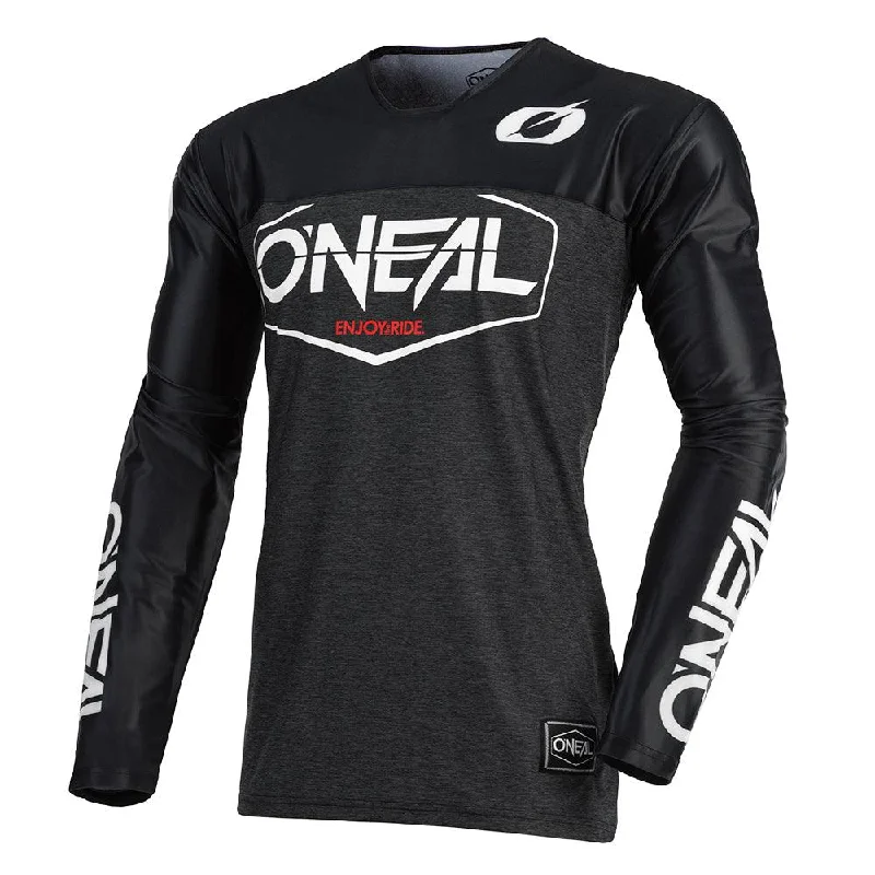 cycling clothing with plush linings-ONEAL 2024 MAYHEM HEXX YOUTH JERSEY - BLACK