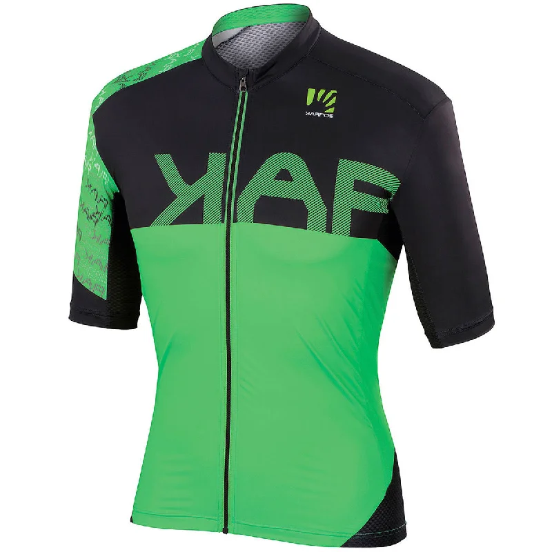 pro-level cycling clothing gear-Maglia Karpos Jump - Verde nero