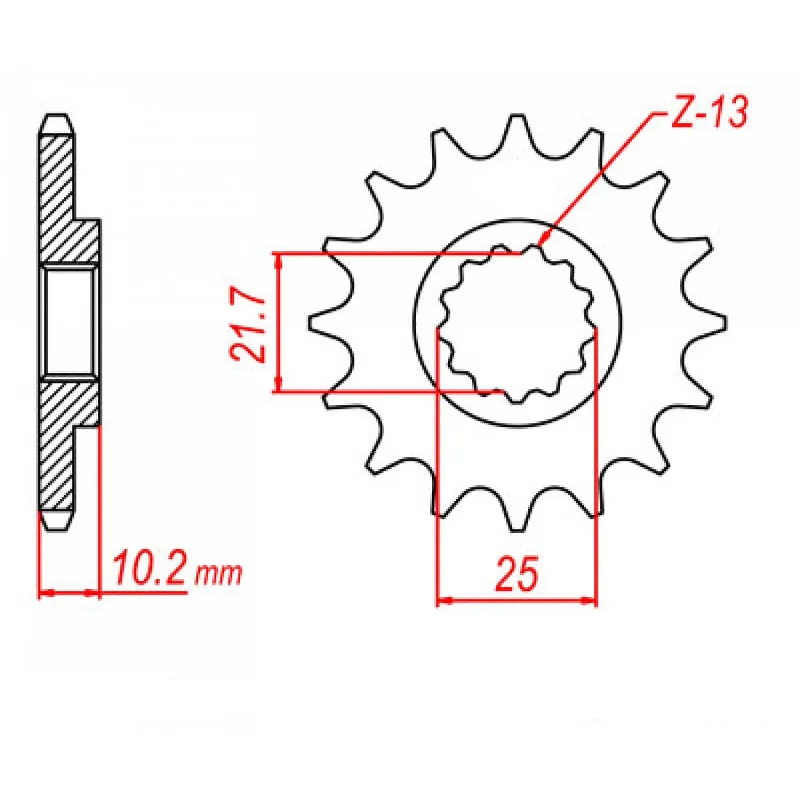 Neon-lined bike jacket-MTX 1503 Steel Front Sprocket #520 (13T) (10-1503-13)