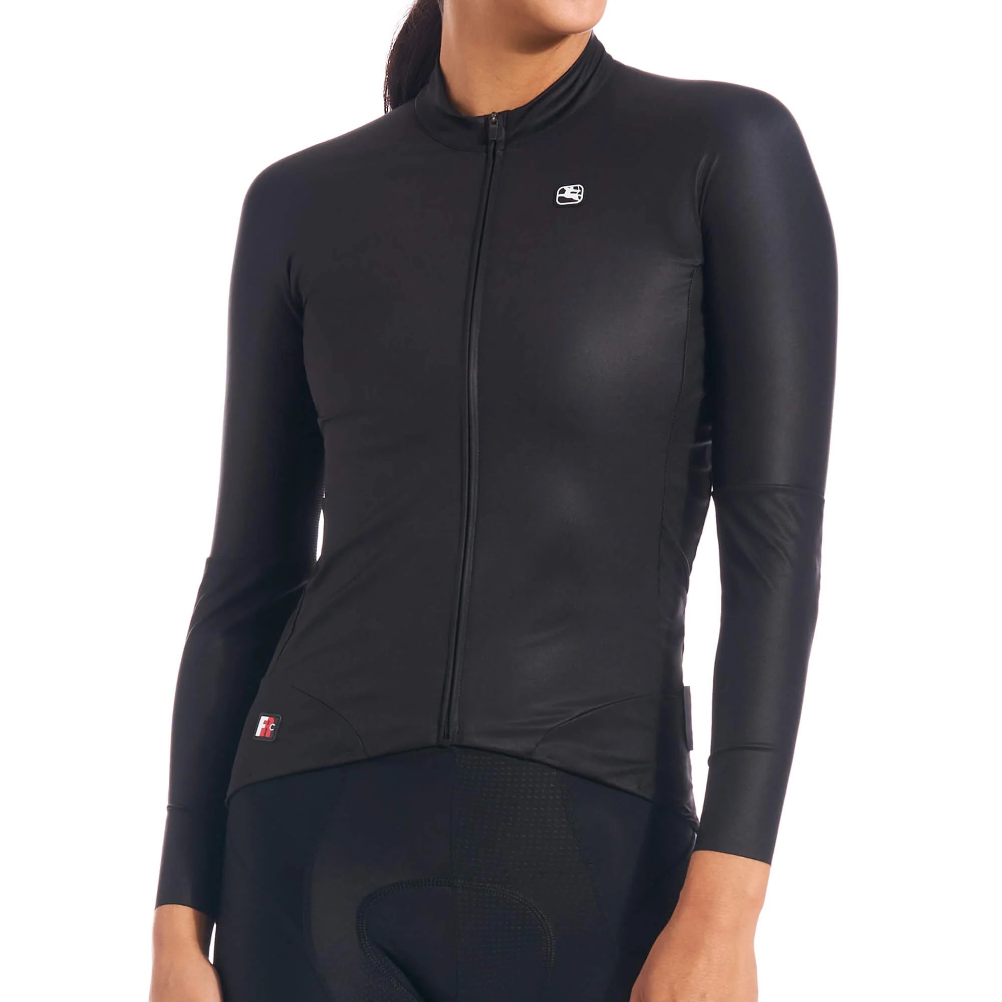 cycling clothing for swift shipping-Giordana FR-C Pro Long Sleeve Road Jersey - Womens - Black