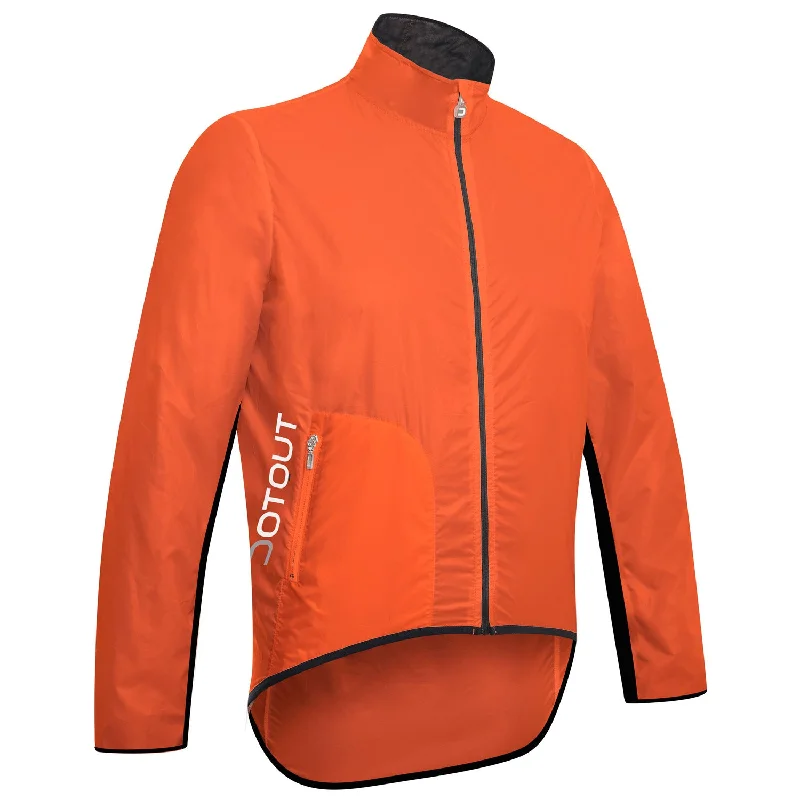 cycling clothing for lean packs-Mantellina Dotout Tempo - Arancio