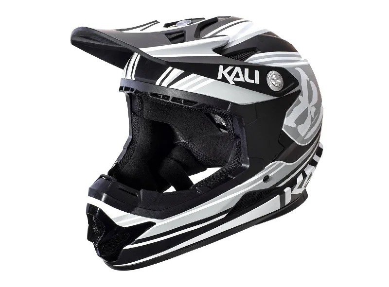 Bicycle helmet safety tuned-Kali Zoka Full Face Helmet - Slash - Gray-Black