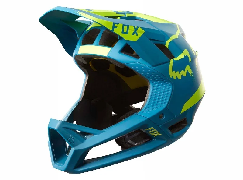 Bicycle helmet irritation free-Fox Racing Proframe Moth Full Face Helmet - Teal