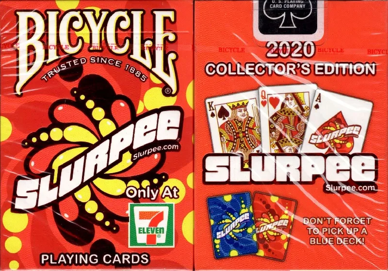 Bicycle side hustle-Slurpee Red 2020 Bicycle Playing Cards