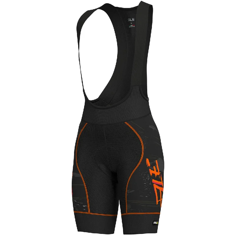 cycling clothing for arid rides-Salopette donna Ale PRR Romantic - Nero arancio