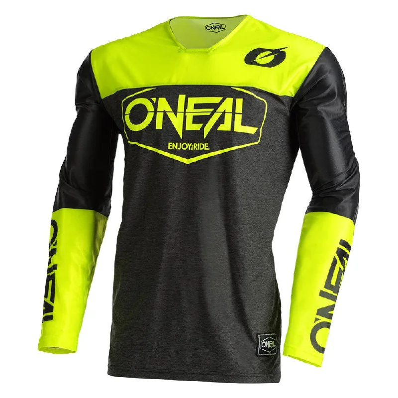 cycling clothing with long spins-ONEAL 2024 MAYHEM HEXX YOUTH JERSEY - BLACK/YELLOW