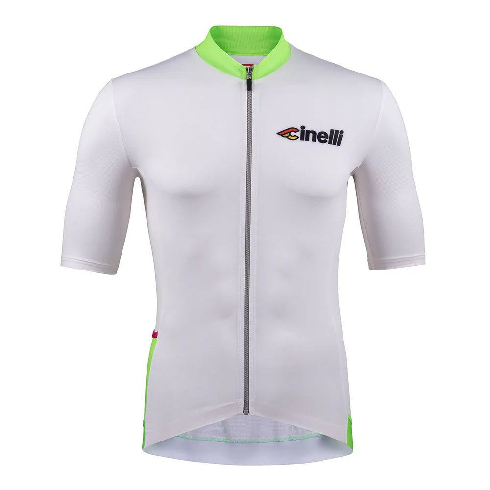 cycling clothing with full warmth-Maglia Cinelli Tempo - Bianco verde