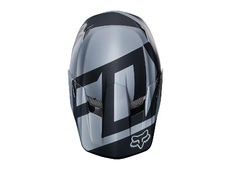 Bicycle helmet competition ready-Fox Racing Rampage Comp Preme Full Face Helmet - Black-Chrome