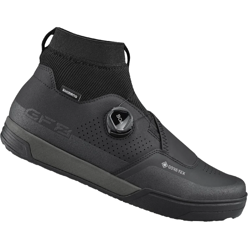 cycling clothing with soft straps-Shimano GF800 GTX Flat Pedal MTB Shoe - Black